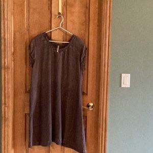 Magnolia Pearl eggplant colored OS linen dress